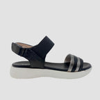Sandalias flats Lena negro para mujer