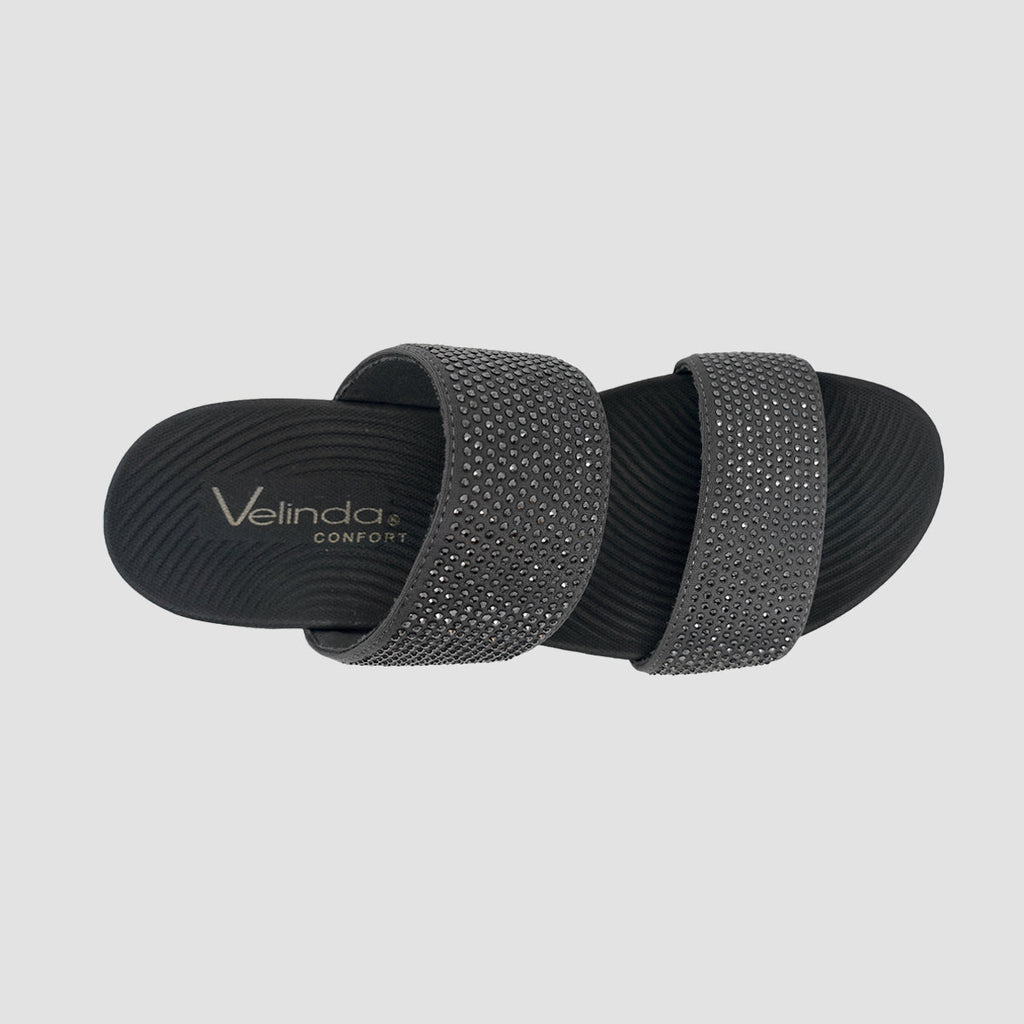 Sandalias flats Mariella gris para mujer