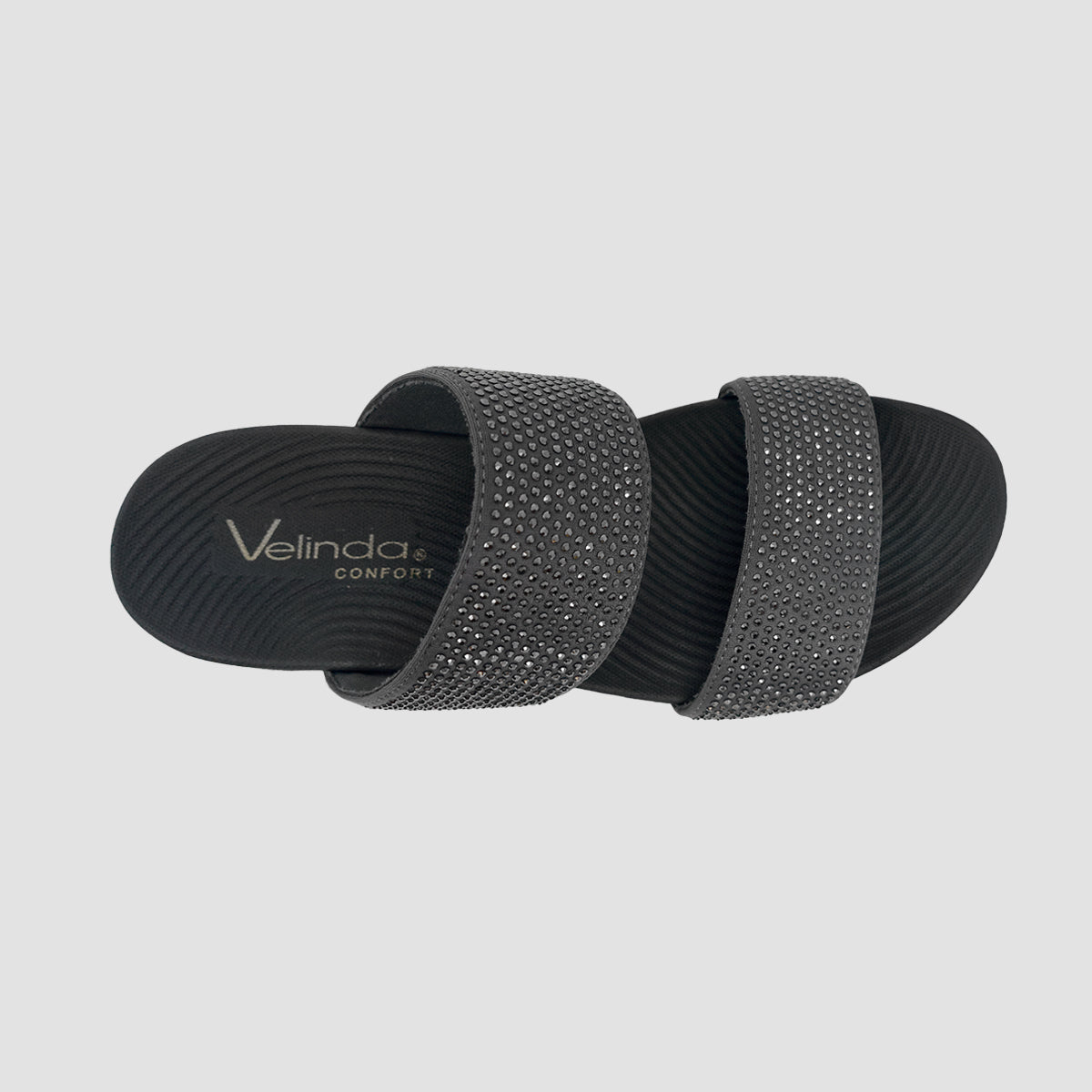 Sandalias flats Mariella gris para mujer