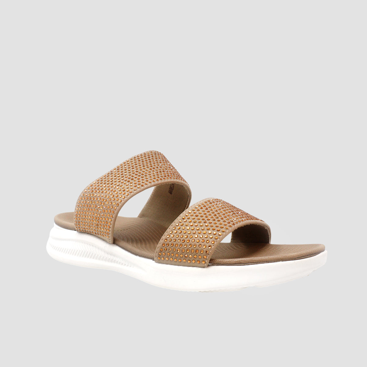 Sandalias flats Mariella taupe para mujer