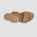 Sandalias flats Mariella taupe para mujer