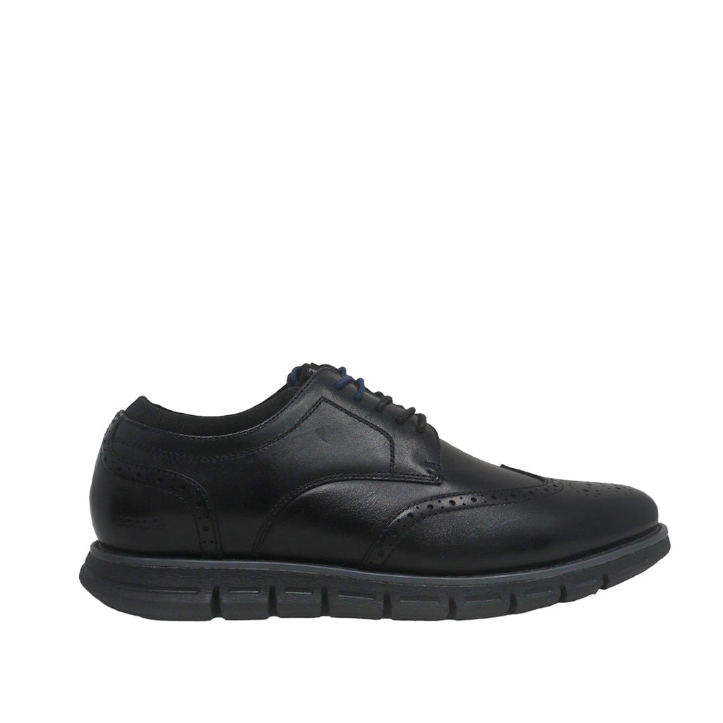 Derby shoes Martin wingtip para hombre color negro
