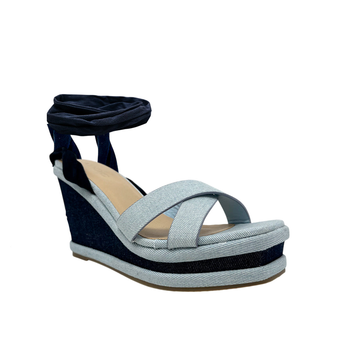 Sandalias de cuña Roach  color azul
