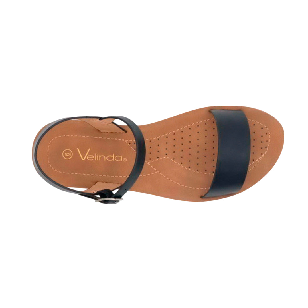 Sandalias flats Maribel negro para mujer
