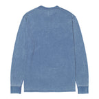 Camisa Burnout Henley para hombre color azul