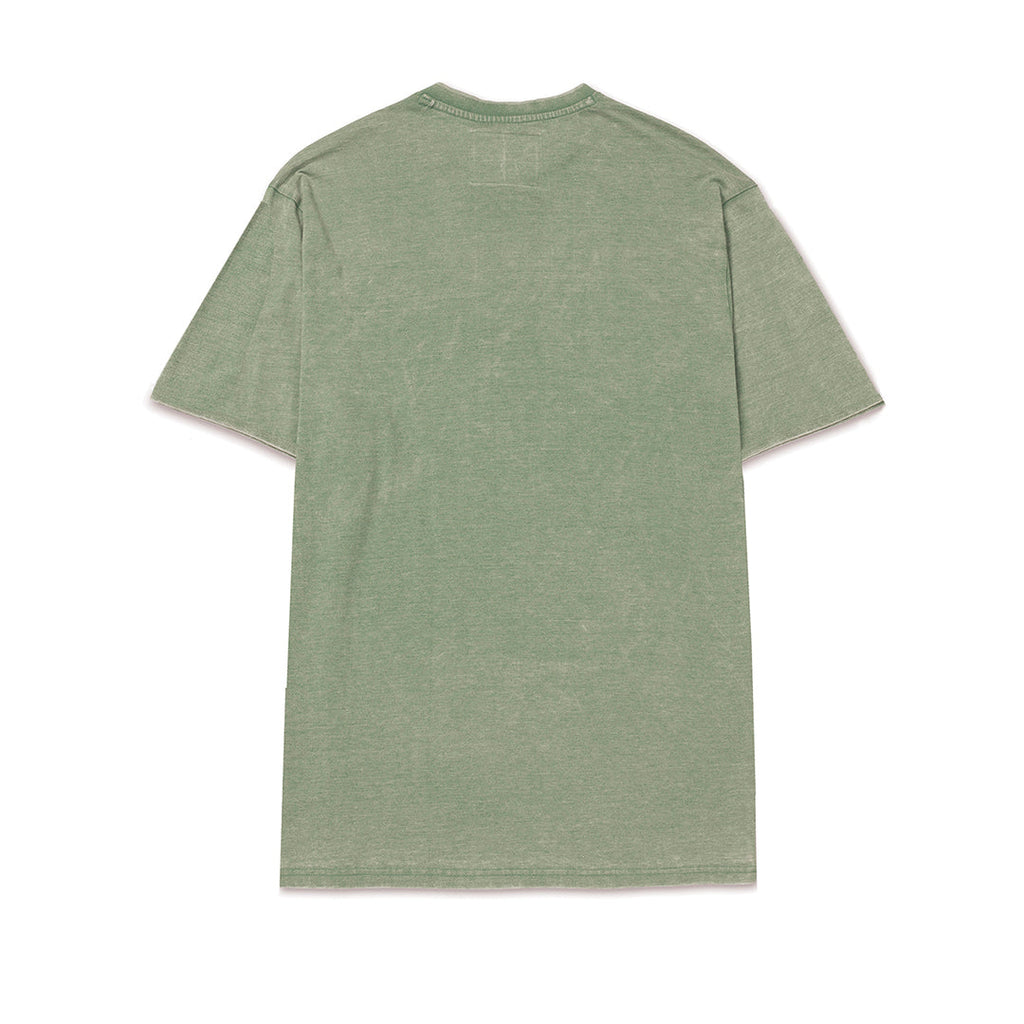 Camisa Polo Burnout Henley para hombre color olivo