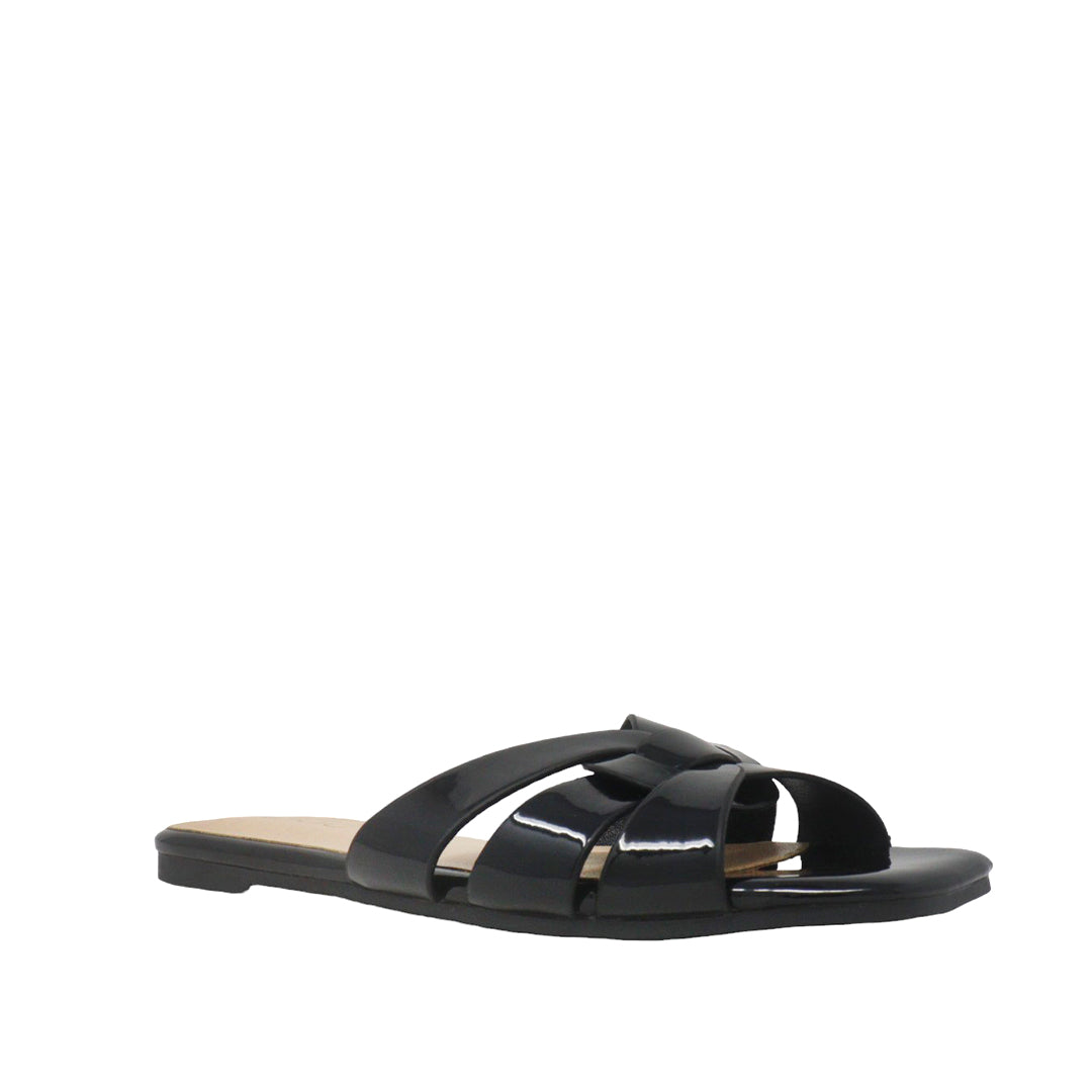 Sandalias flats Dariana color negro