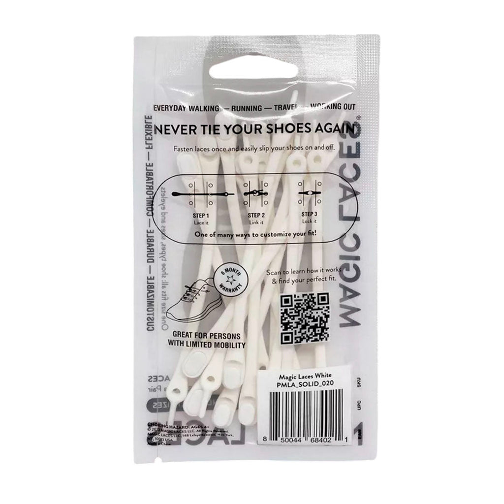 Cintas No Tie Elastic Laces Adults color blanco