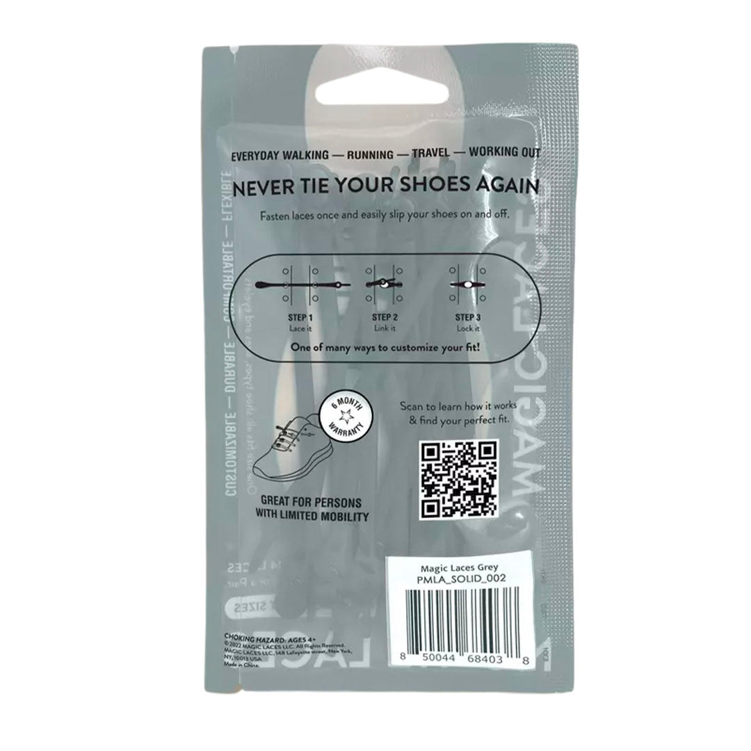 Cintas No Tie Elastic Laces Adults color gris