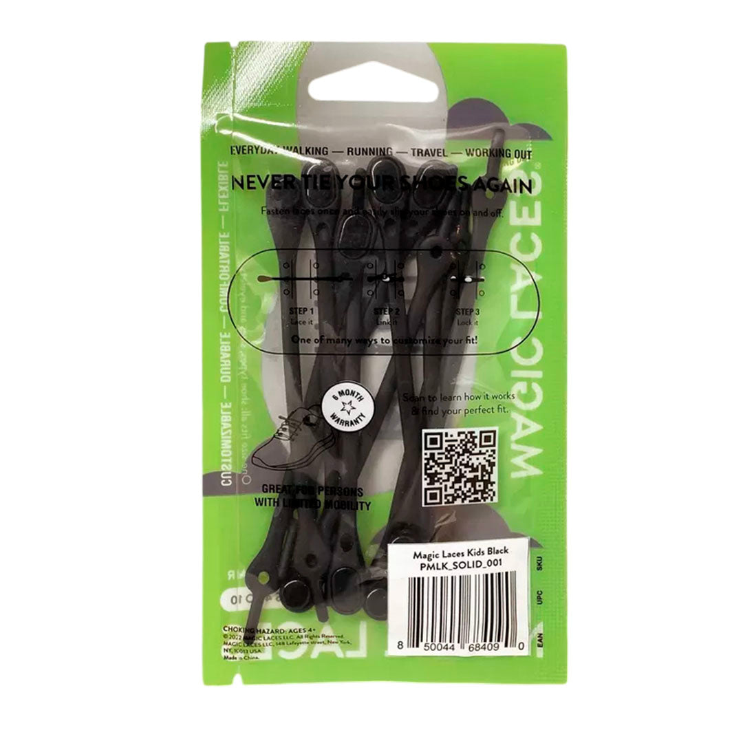 Cintas No Tie Elasticlaces Kids color negro