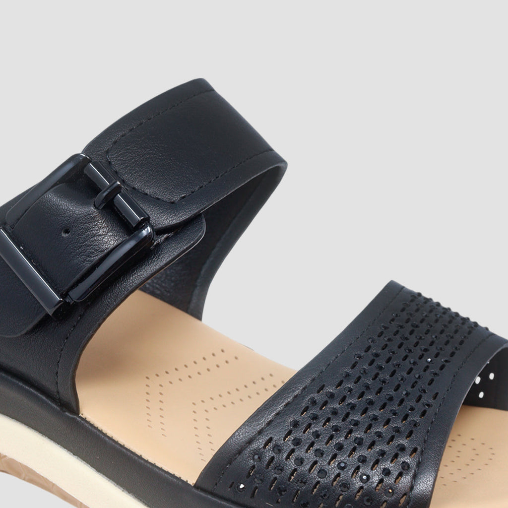 Sandalias flats Gladys negro