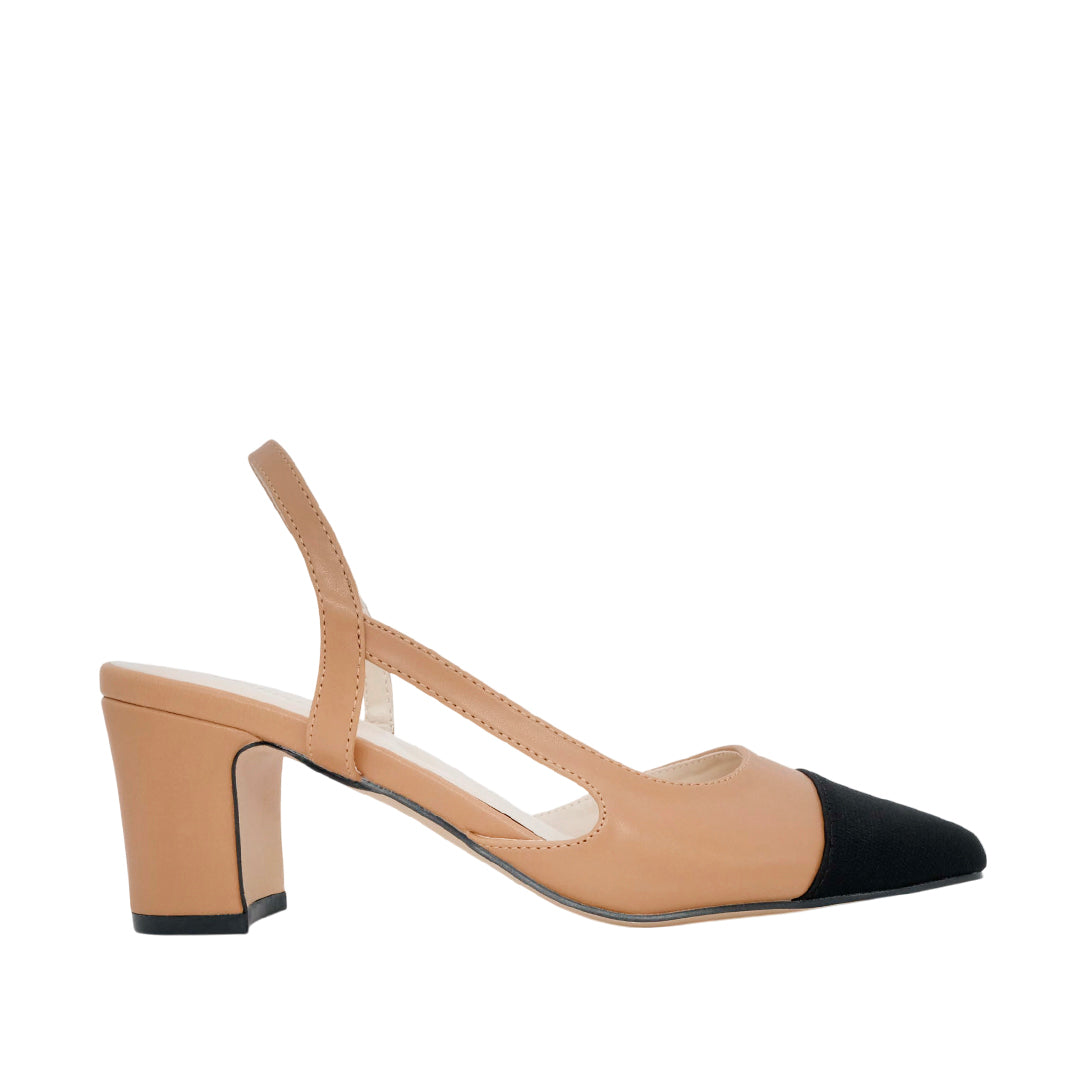 Tacones slingback Drea para mujer color nude
