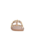 Sandalias flats Valeria taupe