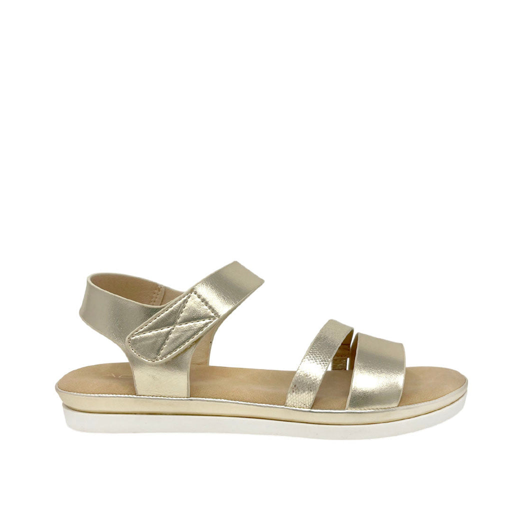 Sandalias flats Ilia para mujer color dorado