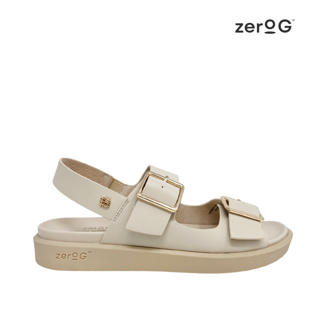 Sandalias flats Valia para mujer color hueso