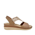 Sandalias flats Yarha para mujer color nude