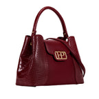 Cartera satchel Sheiny para mujer color vino