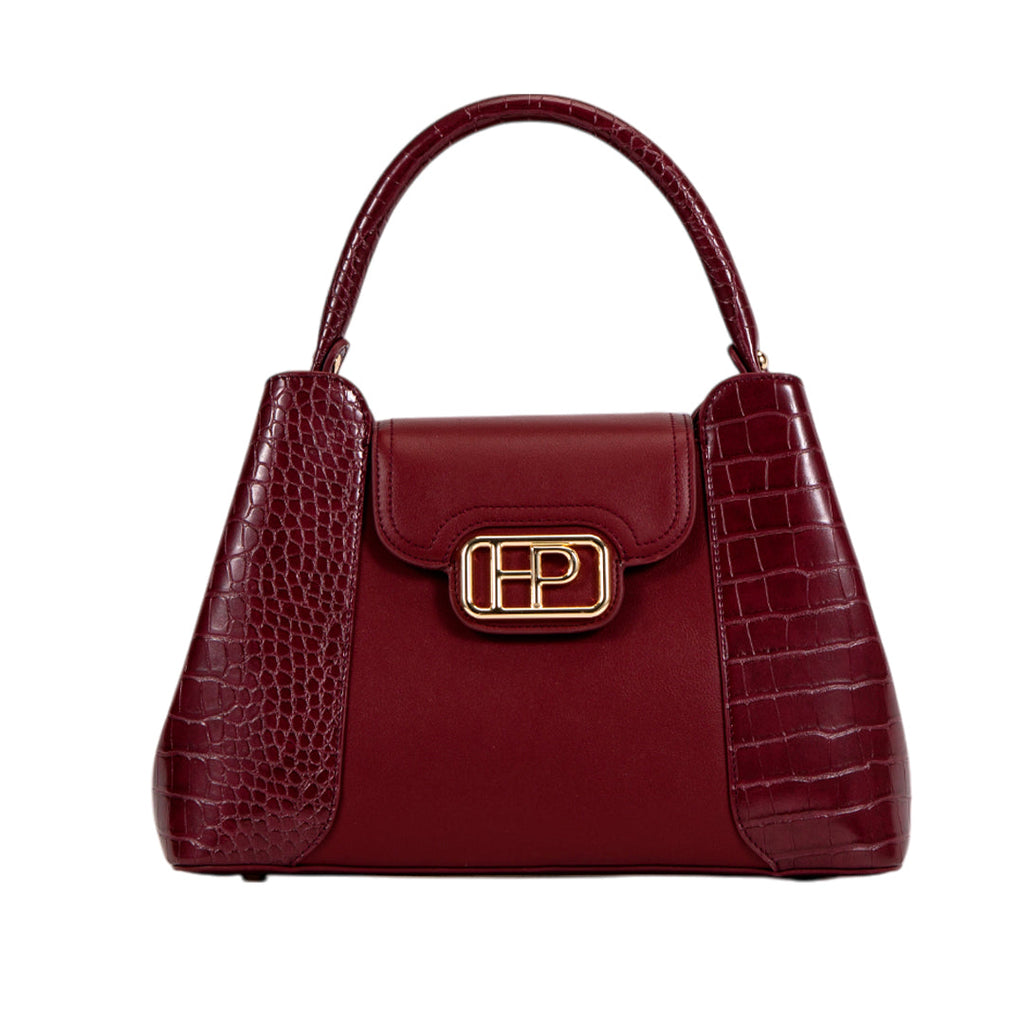 Cartera satchel Sheiny para mujer color vino