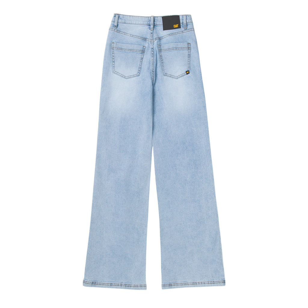 Jeans Triblend Wide Leg para mujer color celeste