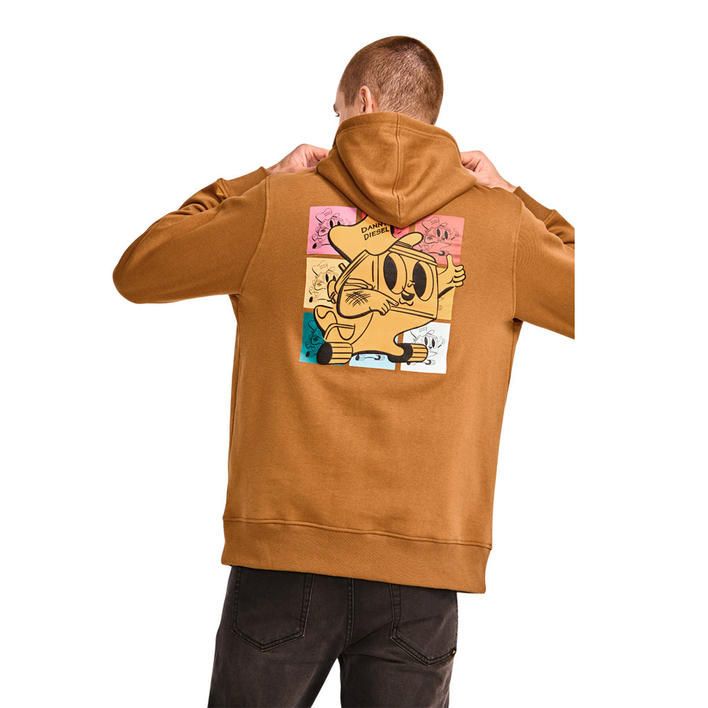 Hoodie Kidult - Danny Diesel para hombre color café