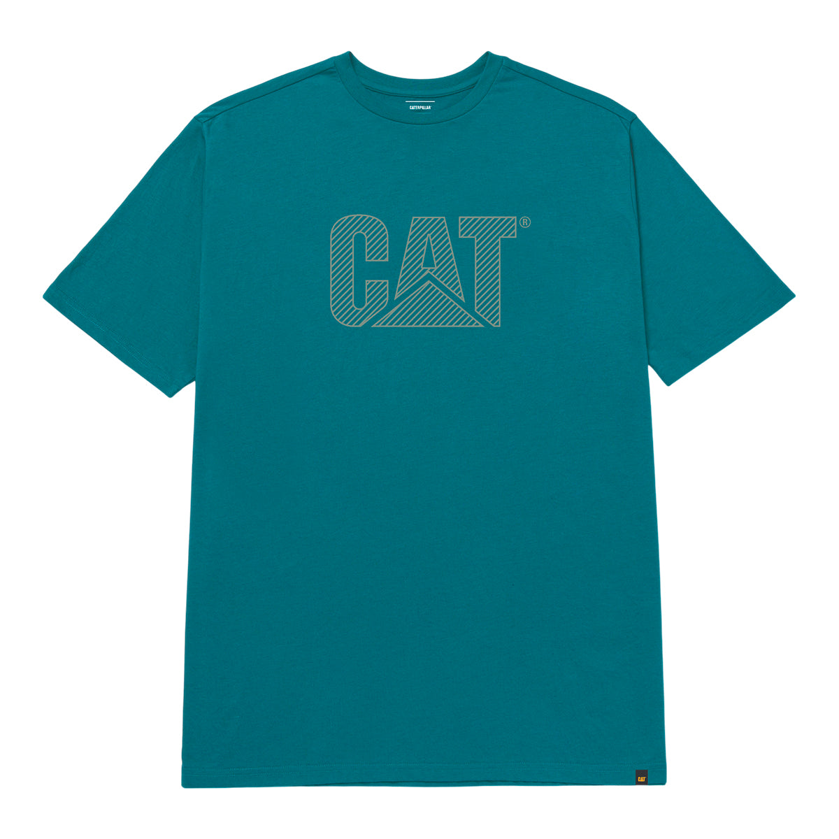 Camiseta Cat Logo para hombre color turqueza