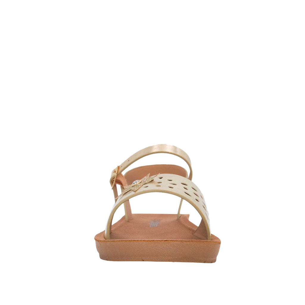 Sandalias flats Star dorado