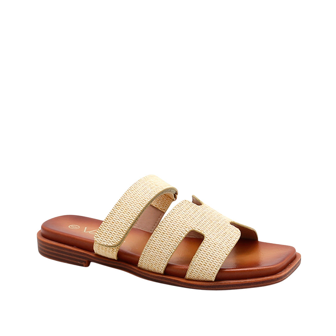 Sandalias flats Tiana beige
