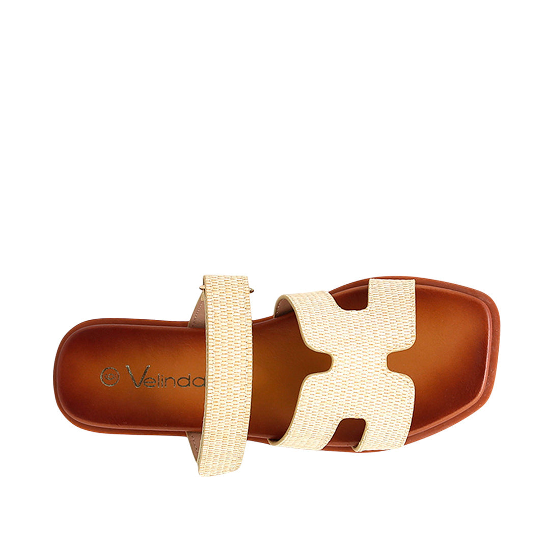 Sandalias flats Tiana beige