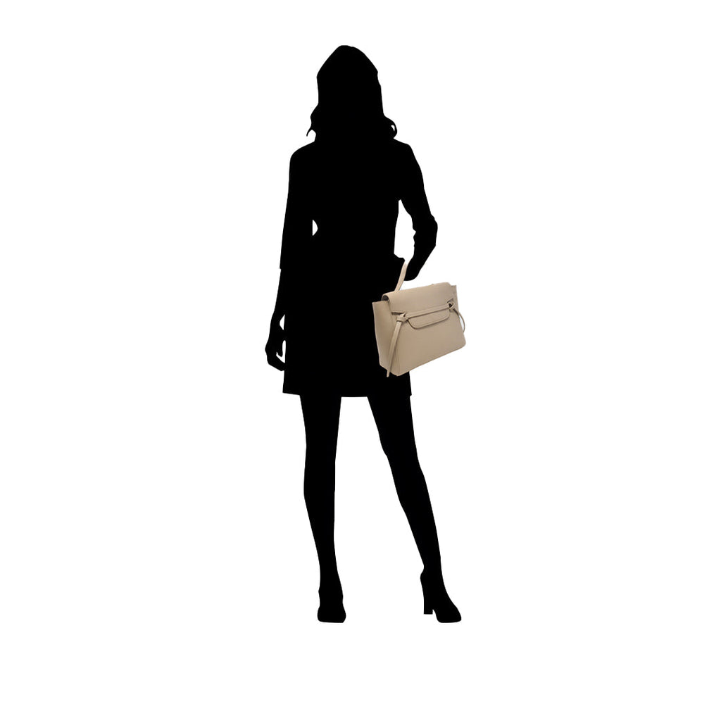 Cartera satchel Eureka taupe