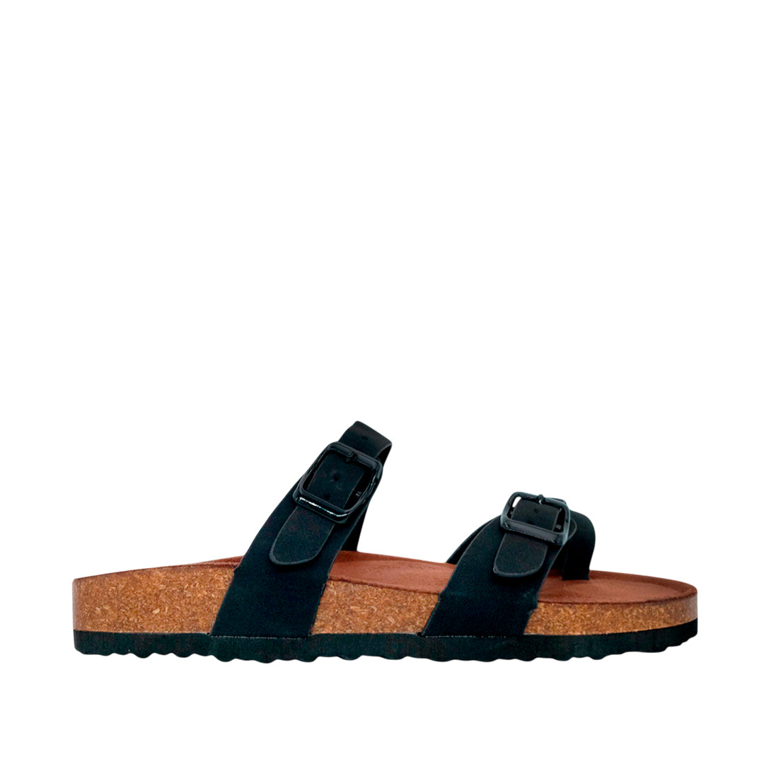 Sandalias flats Arizona negro