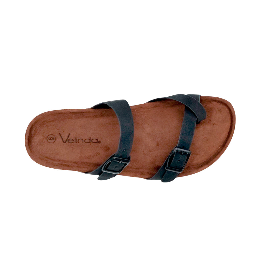Sandalias flats Arizona negro