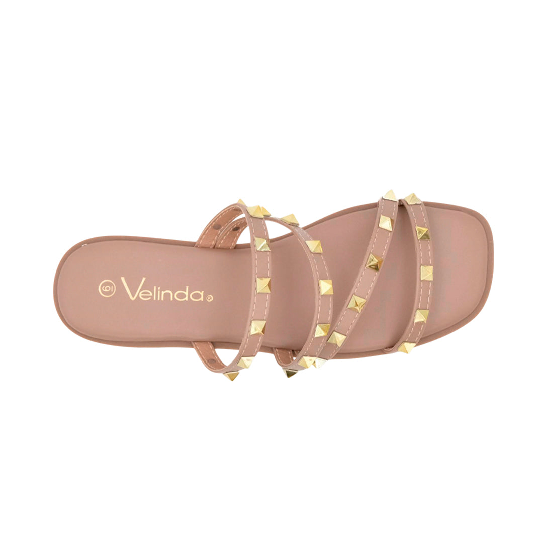 Sandalias flats Bianca nude