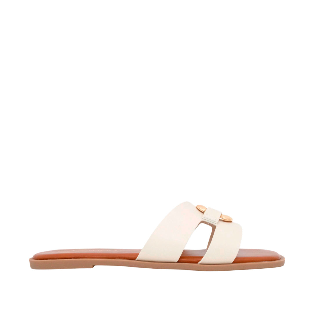 Sandalias flats Mia hueso