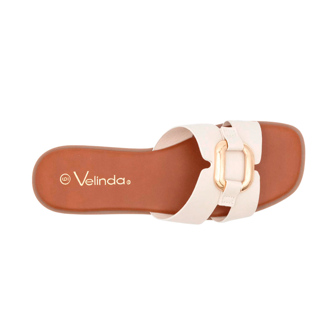 Sandalias flats Mia hueso