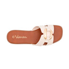 Sandalias flats Mia hueso