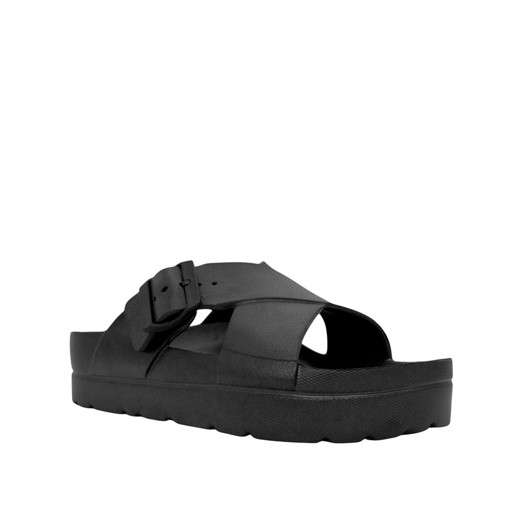 Sandalias flats Milan negro