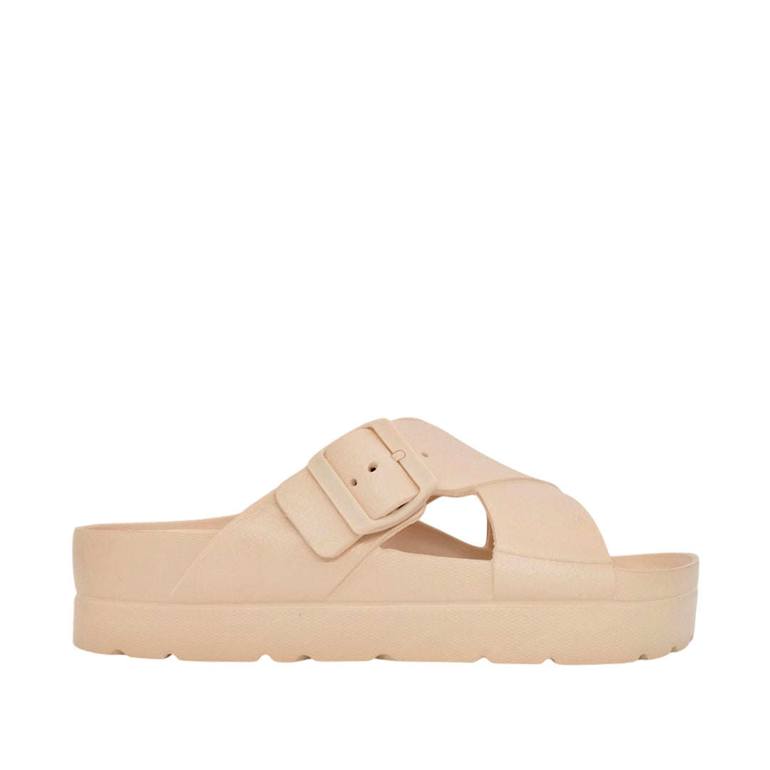 Sandalias flats Milan taupe