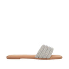 Sandalias flats Sara plateado