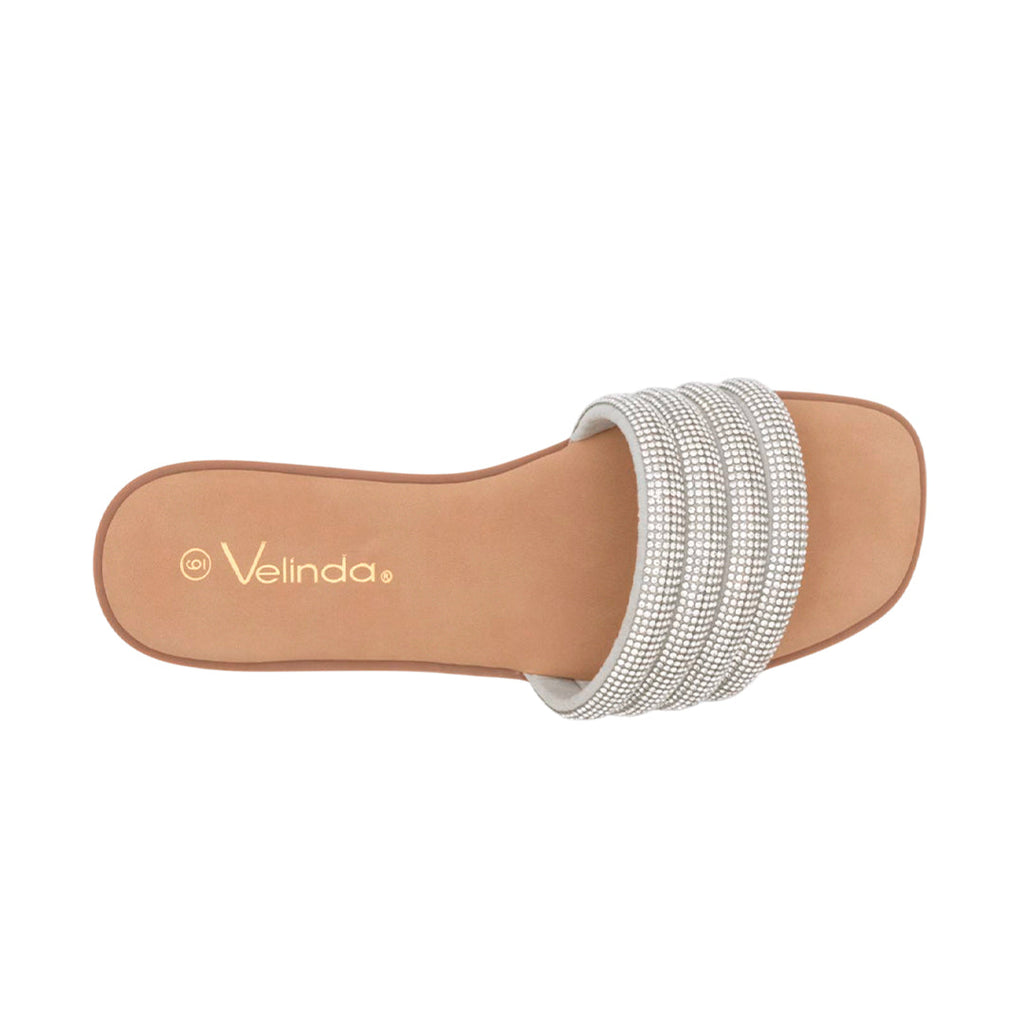 Sandalias flats Sara plateado