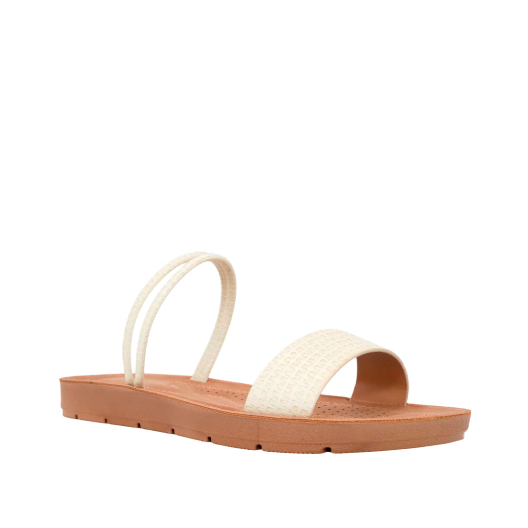 Sandalias flats Victoria hueso