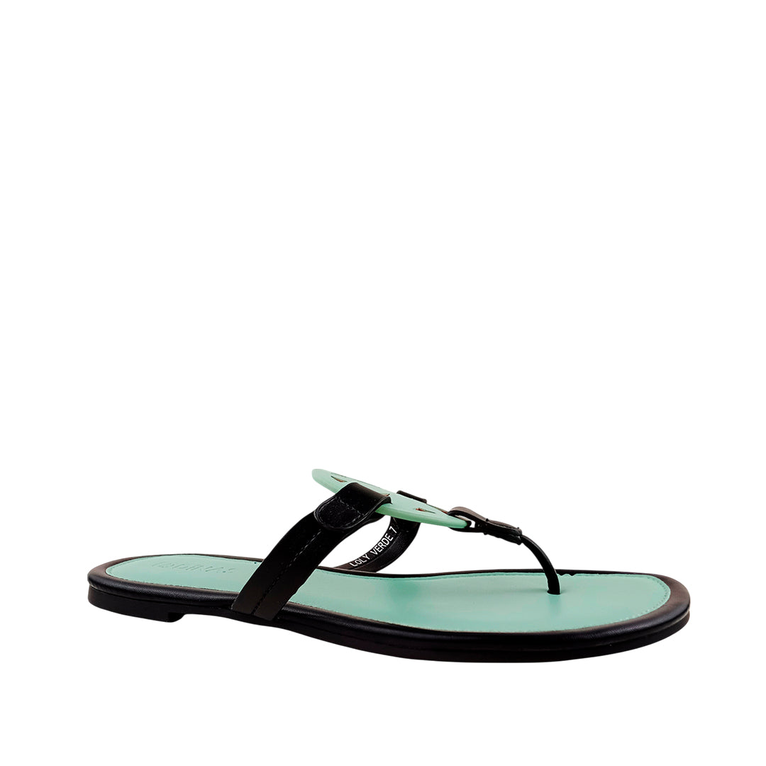 Sandalias flats Loly verde
