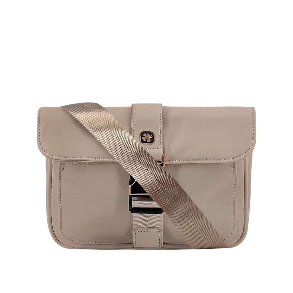 Cartera crossbody Fati taupe