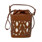 Cartera satchel Farah para mujer color tan