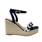 Sandalias de cuña Delice para mujer color marino