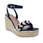 Sandalias de cuña Delice para mujer color marino