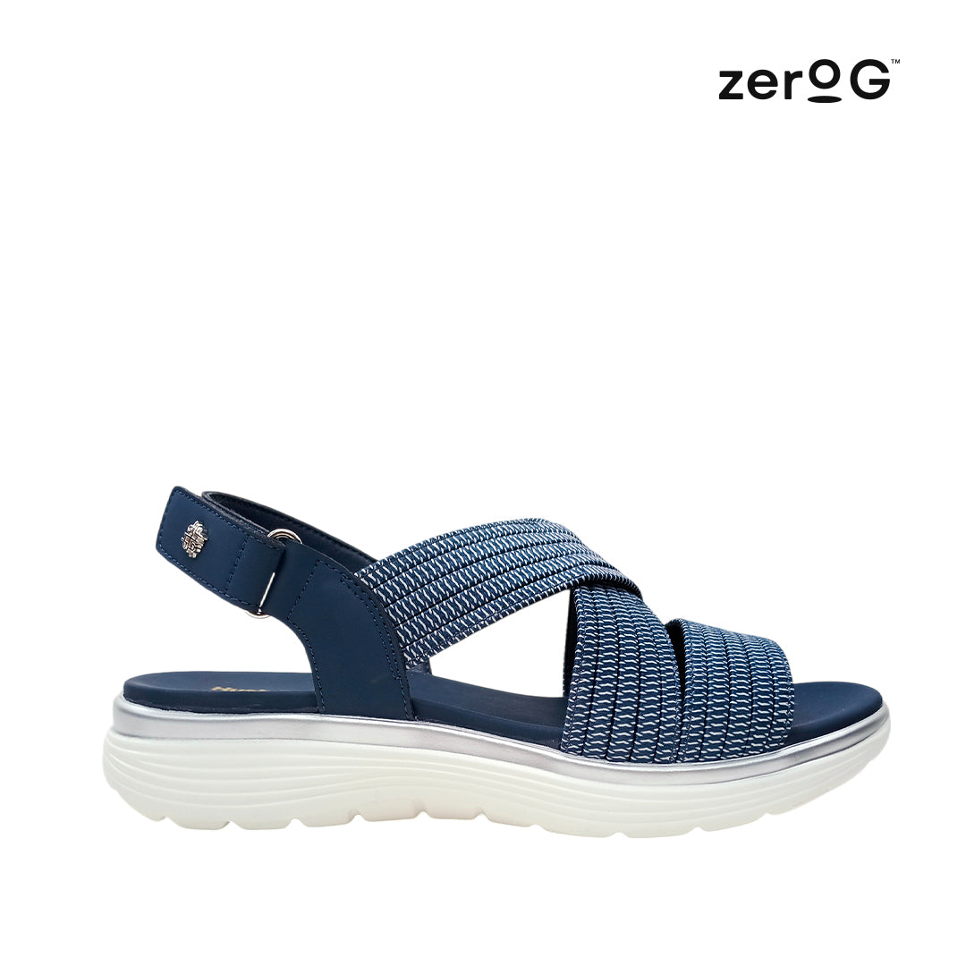 Sandalias flats Acadia para mujer color navy