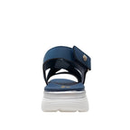Sandalias flats Acadia para mujer color navy