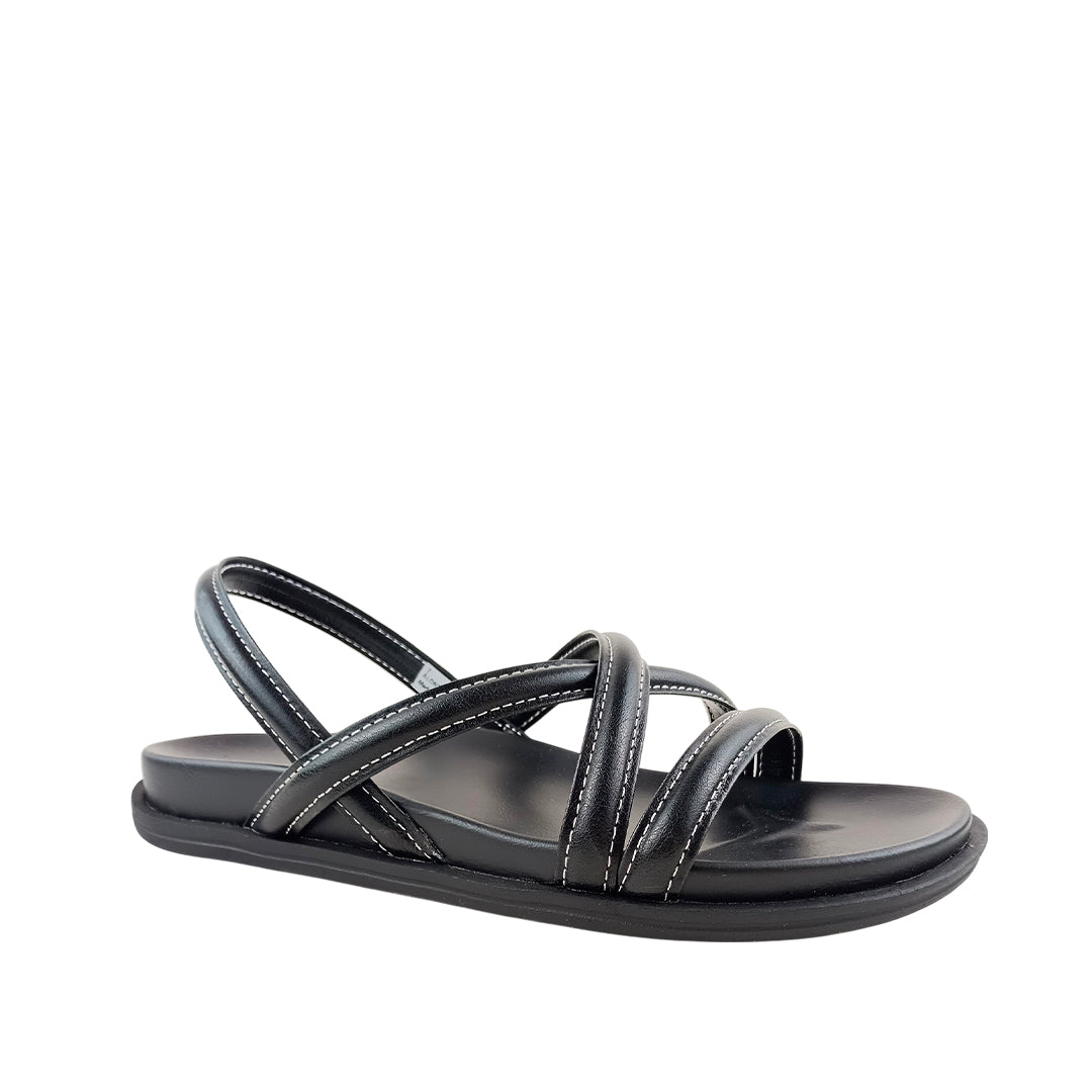 Sandalias flats Alondra para mujer color negro