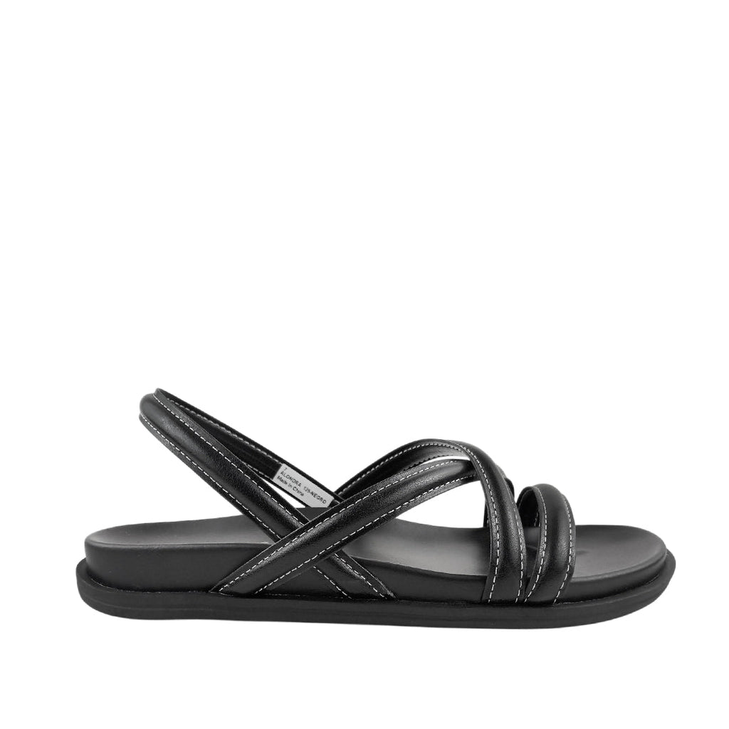 Sandalias flats Alondra para mujer color negro