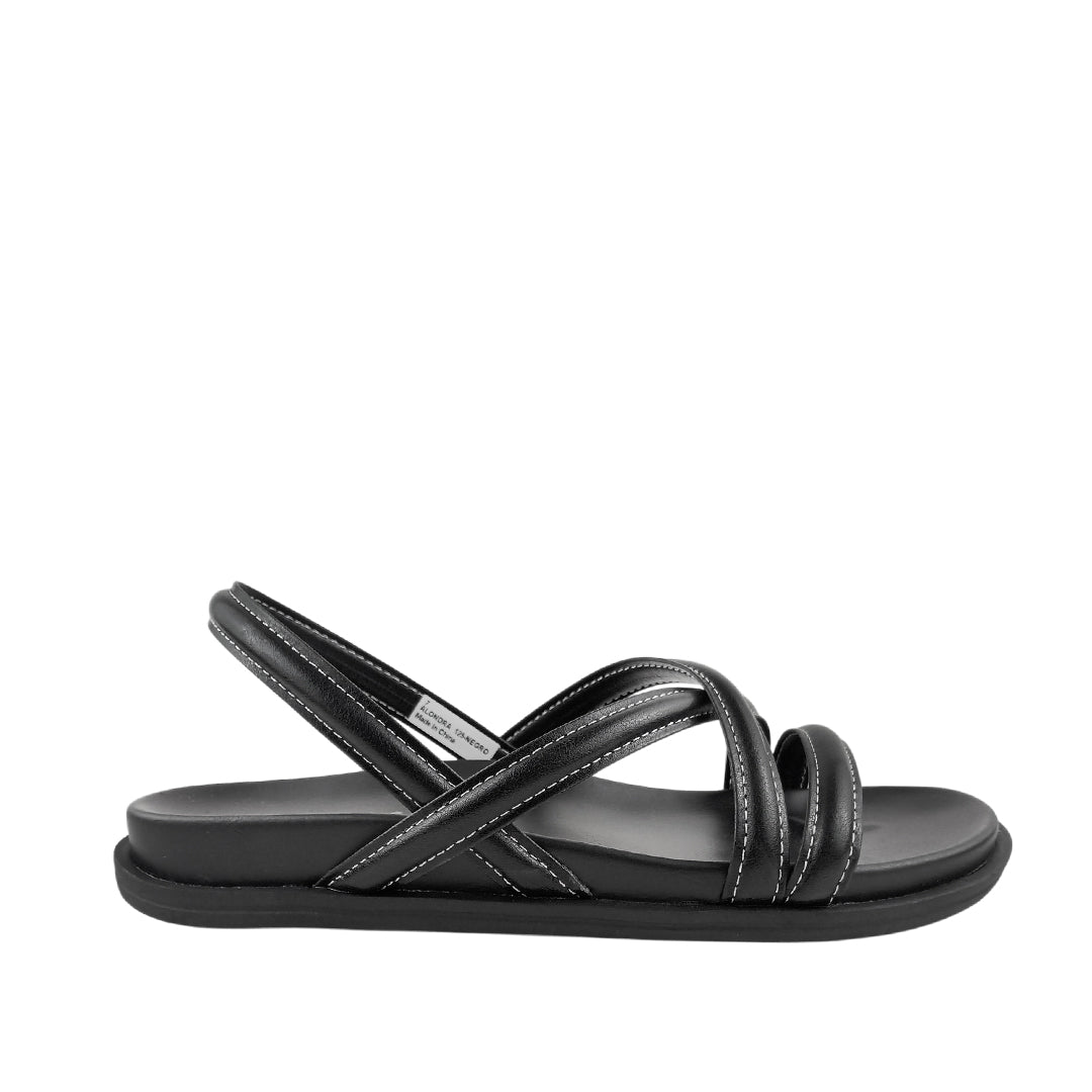 Sandalias flats Alondra para mujer color negro
